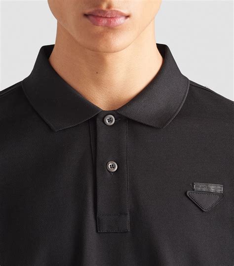 prada logo polo shirt|prada long sleeve polo.